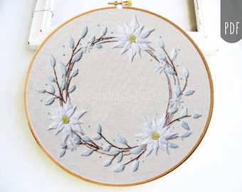 WINTER WREATH | PDF Hand Embroidery Pattern