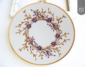 FALL WREATH | PDF Hand Embroidery Pattern