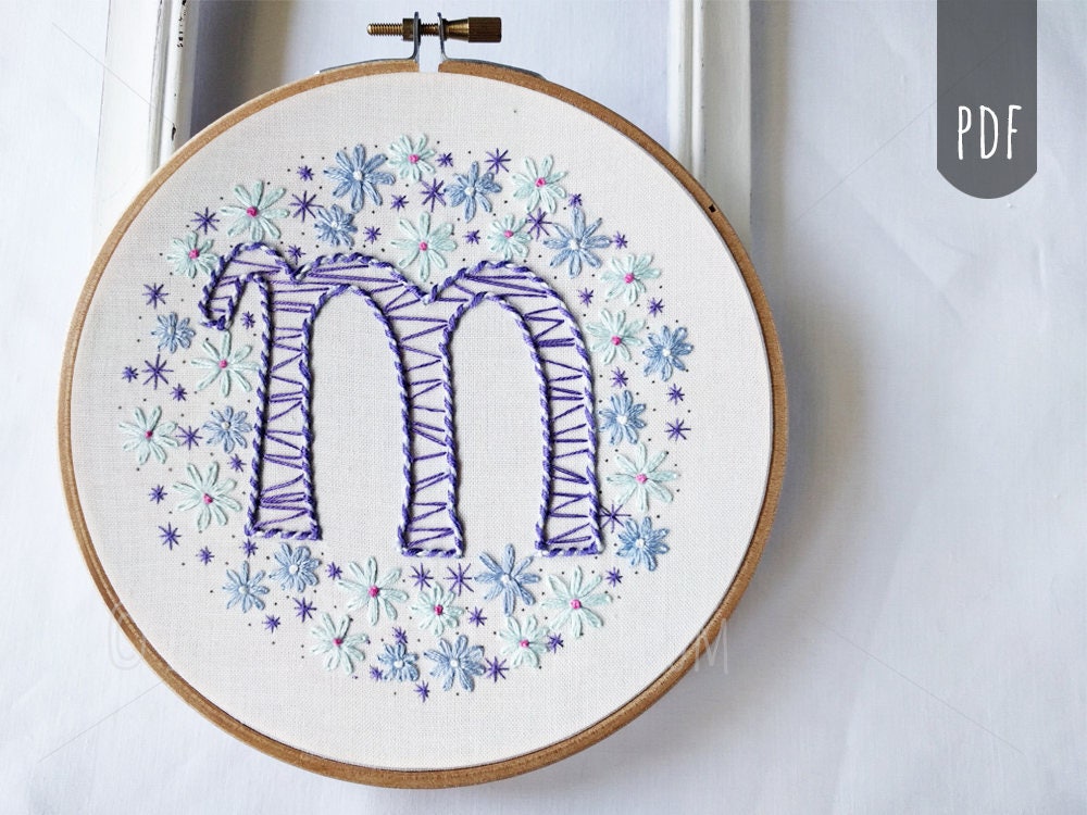 Pdf embroidery nwcvq monogram letters alphabet hand  etsy Pdf embroidery nwcvq monogram letters alphabet hand  etsy