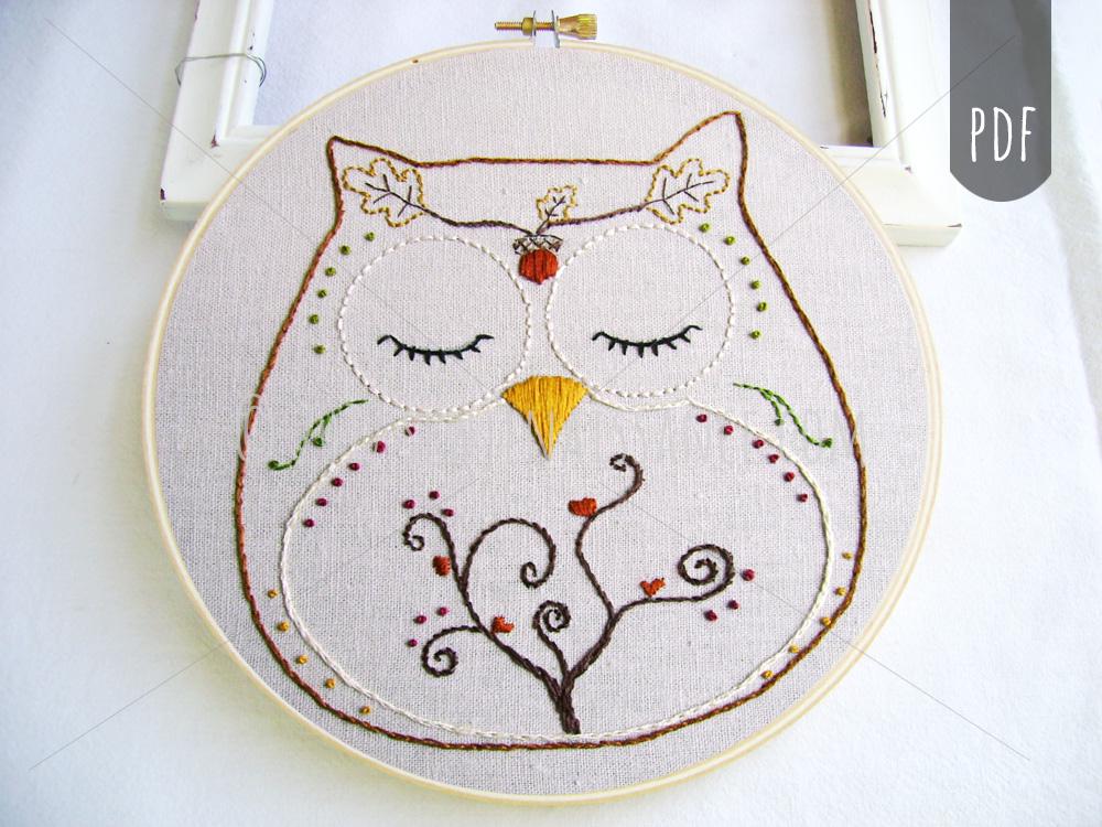 MEGA OWL PACK | Embroidery Pattern Pdf Parliament of Owls Autumn Spring ...