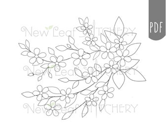 Cherry Blossoms | PDF Hand Embroidery Pattern