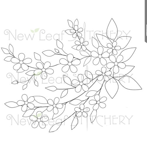 TREE Spring Spiral PDF Hand Embroidery Pattern Etsy