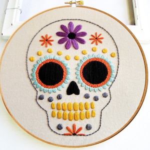 Sugar Skull Halloween | PDF Hand Embroidery Pattern