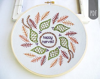 HARVEST MANDALA  | PDF Hand Embroidery Pattern