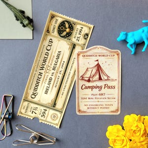 Stickerset WK Zwerkbal en campingpas - waterdichte sticker - replica props
