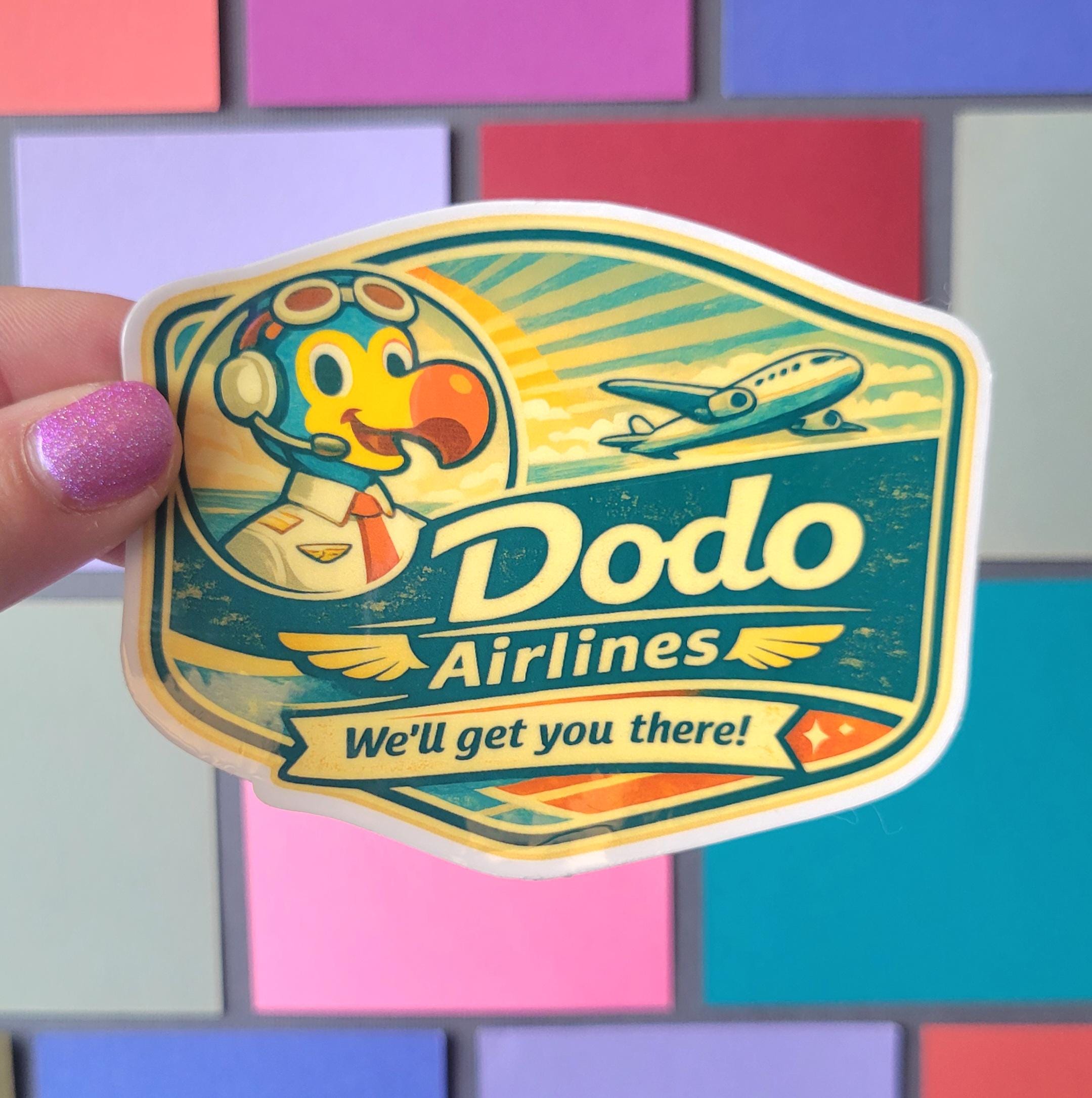 Color Dodo Sticker Dodo Airlines Sticker - Animal Crossing Waterproof Decal - Etsy