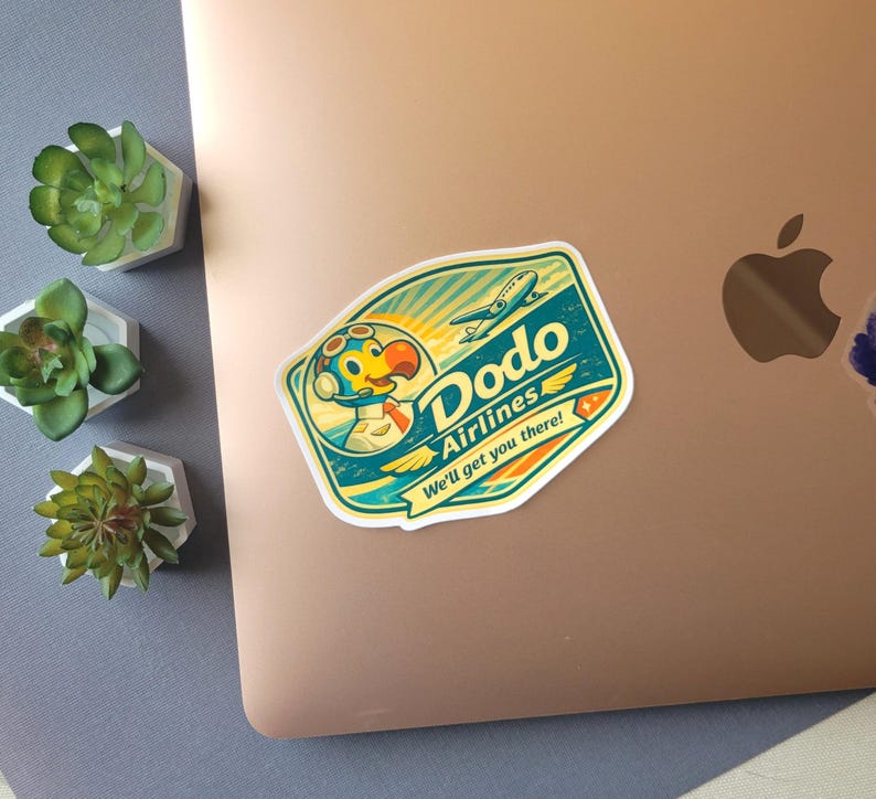 Dodo Sticker Dodo Airlines Sticker - Animal Crossing Waterproof Decal - Etsy