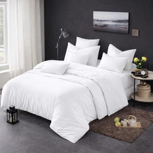 Set di biancheria da letto in cotone pregiato da 6 pezzi con copripiumino, lenzuolo con angoli e 4 federe