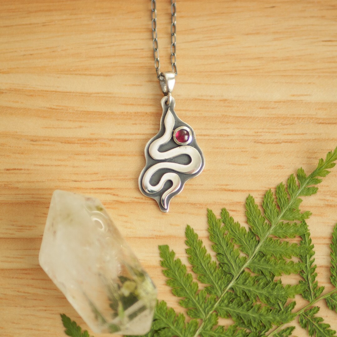 Silver Snake Necklace With Sterling Silver Snake Pendant