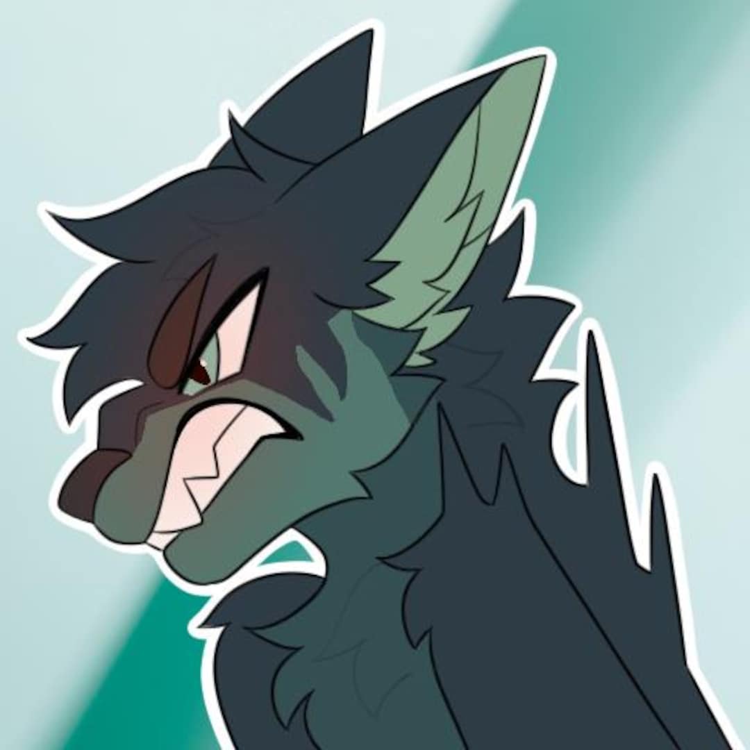 Angry Furry Art YCH Your Character Here Telegram Discord Sticker - Etsy