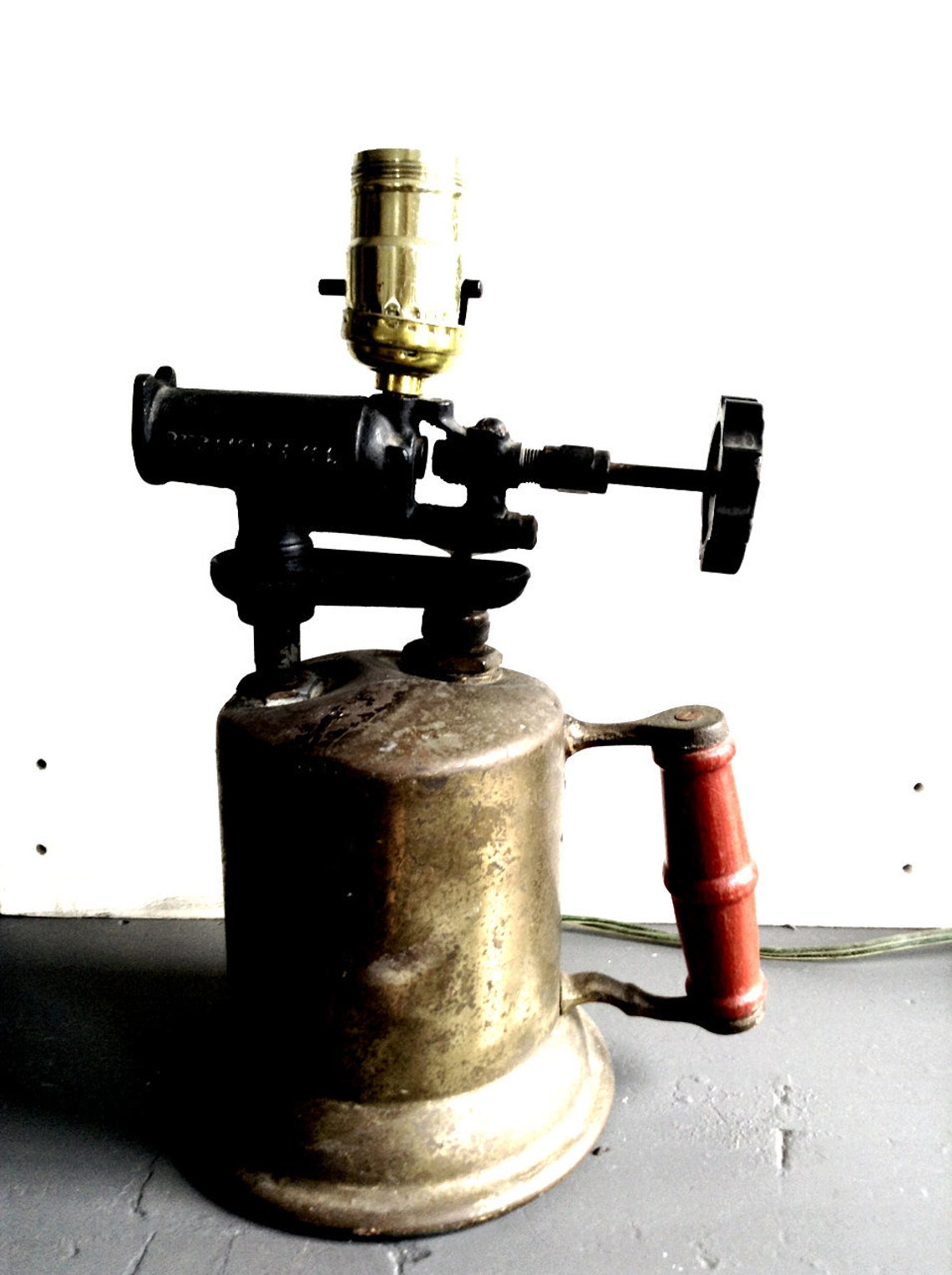 Antique Soldering Torch Repurposed Table Lamp Etsy