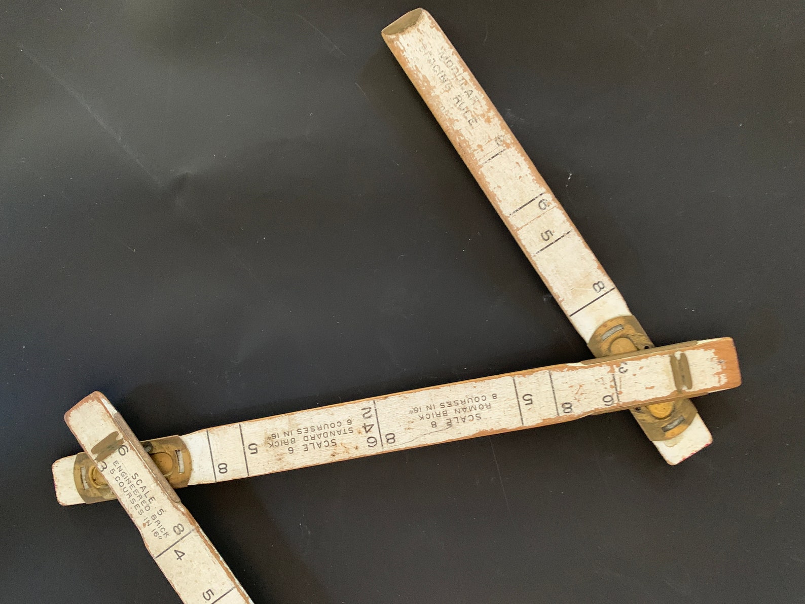 Vintage Rare Bricklayers Mason Rule Ruler Etsy UK