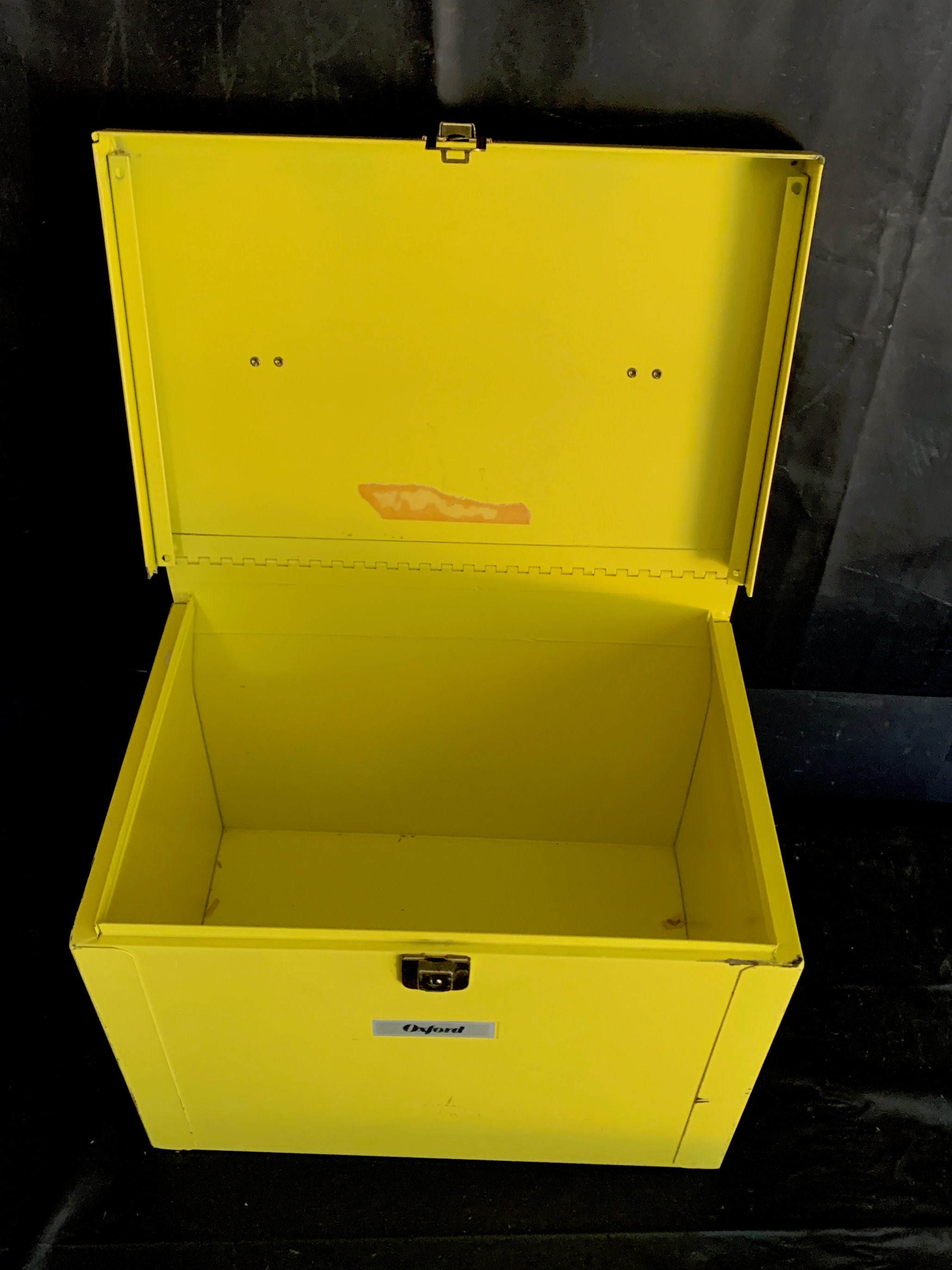 Vintage Oxford File Case Portable Steel Bright Yellow Storage Etsy