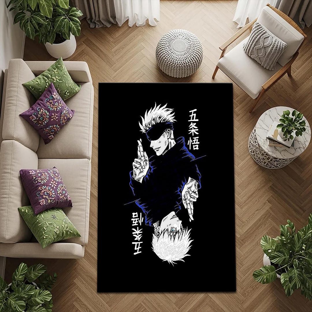 Jujutsu Kaisen Rug, Anime Rug, Gift for Anime Fans, Manga Rug, Anime ...