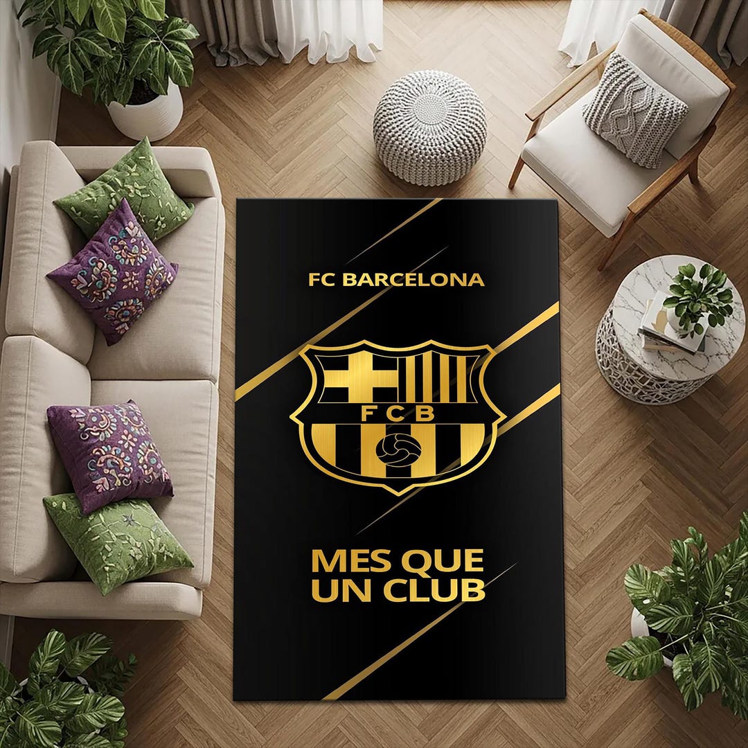 Barcelona Rug, Soccer Rug, Champion Rug, Football Team Rug, Football ...