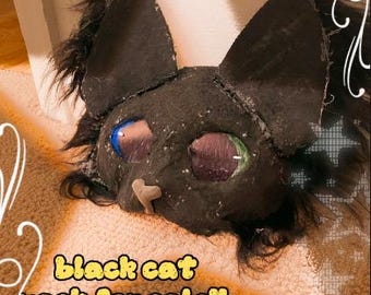 Schwarze Katzen Therian Maske!