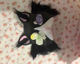 Schwindelige schwarze Kitty Maske!