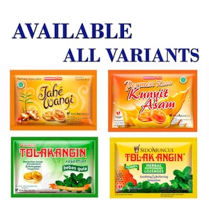 Indonesian Herbal Ginger, Turmeric Tamarind, Mint Lozenges – Soothing & Refreshing Candy ( 10 pack)