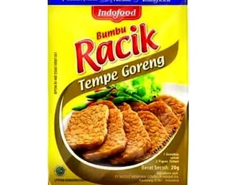 Mezcla de condimentos Indofood Racik Tempe Goreng – Auténtica mezcla de especias indonesias (20 g) (paquete de 10)