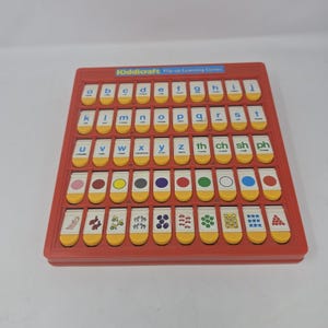 Vintag Kiddicraft Flip-up Learning Center Interactive Toy Numbers  Colors ABC's