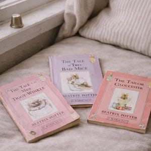 Vintage Beatrix Potter Buch 3er Set | Peter Rabbit Märchen | Warne & Co Kinderklassiker | Kinderbücherei Bücher | Illustrierte Bilderbücher