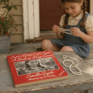Vintage 1983 Cat's Cradle Owl's Eyes String Games Book Camilla Gryski Kids Can Press Canadian Paperback