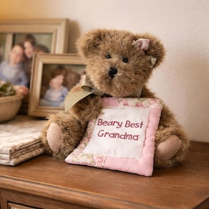 Peluche « Grammy » Boyds Bear | Ours en peluche pour grand-mère Beary Best | Collection de haricots Head | Ours cadeau vintage | Souvenir de grand-mère
