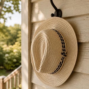 Conner Paper Braid Safari Hat | Sustainable Straw Hat | Wide Brim Sun Hat | Natural Woven Summer Hat