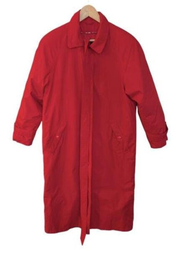 Vintage Eddie Bauer Red Gore-tex Full Length Trench Coat | Zip-out