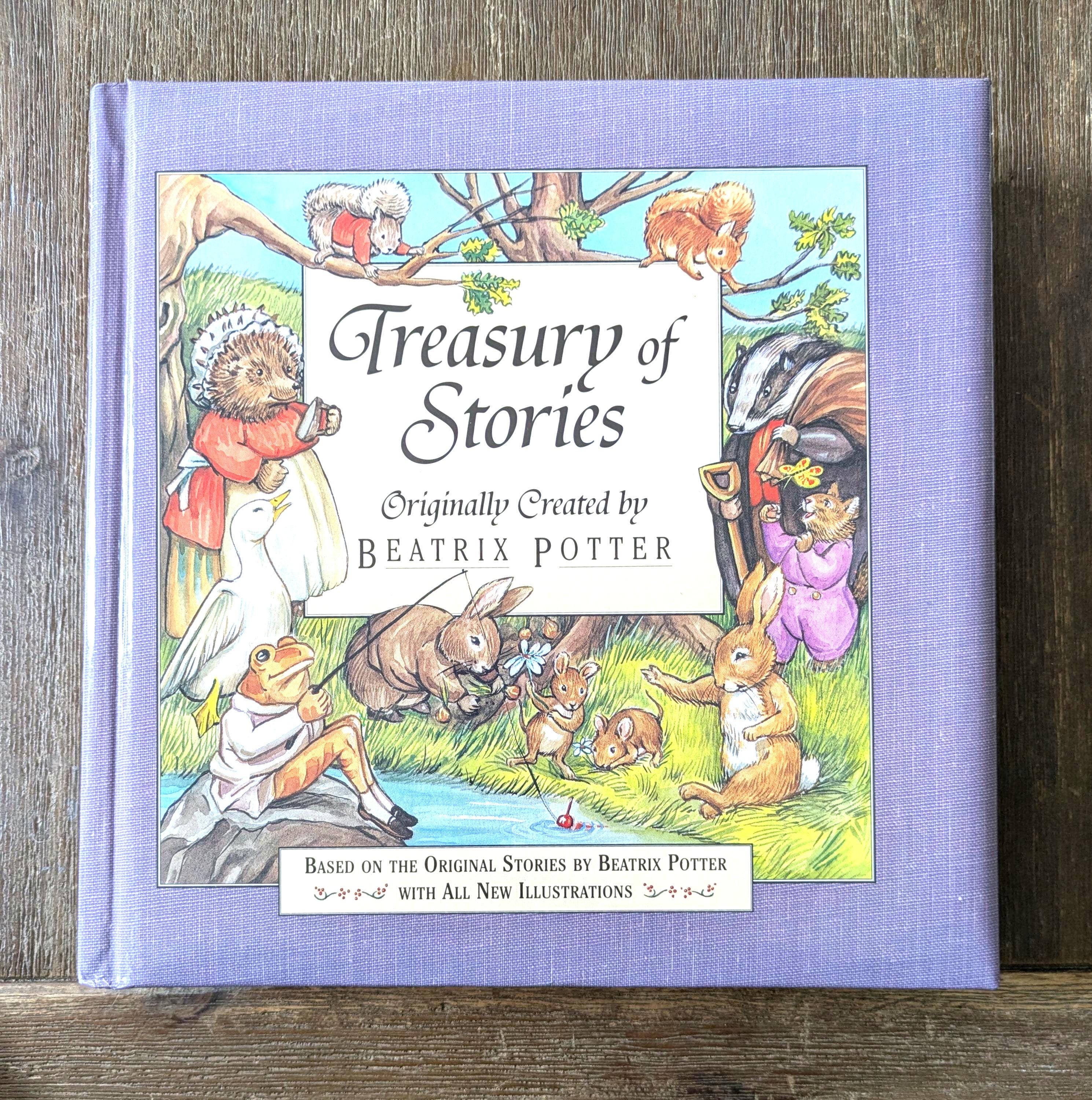 Beatrix Potter Treasury of Stories Hardcover Book Lavender Cover