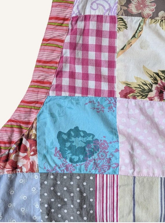 Vintage Patchwork Apron – “Positano” Embroidered … - image 4