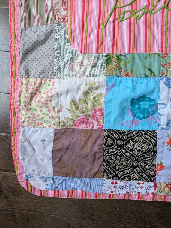 Vintage Patchwork Apron – “Positano” Embroidered … - image 6