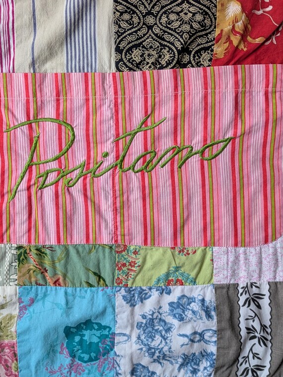 Vintage Patchwork Apron – “Positano” Embroidered … - image 5