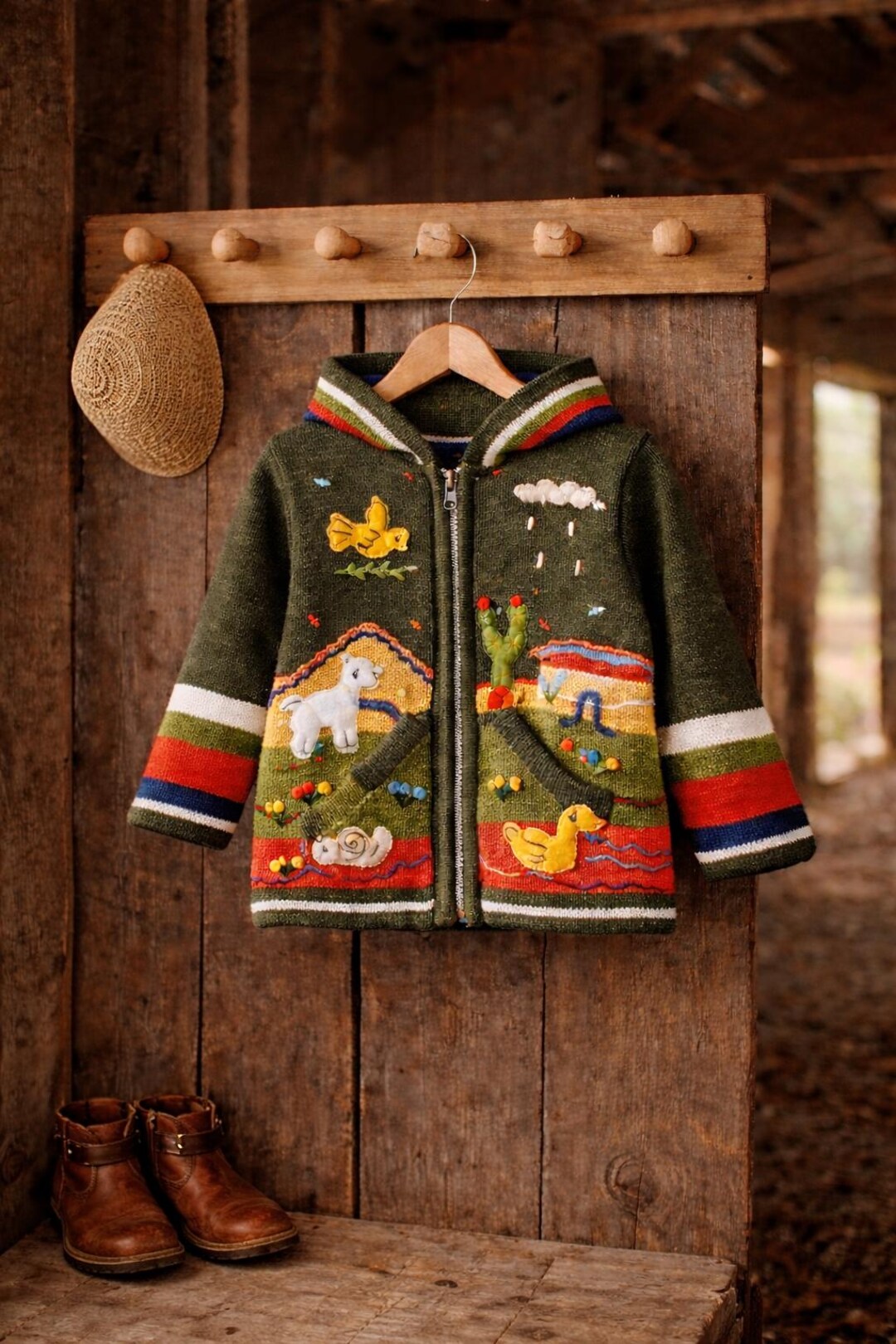 Hand Knit Alpaca Blend Children's Sweater | Asiri Designs Peru