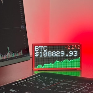 Wireless Crypto LED Price Display – With Battery and Portable