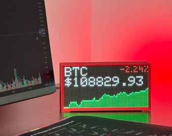 Wireless Crypto LED Price Display – With Battery and Portable