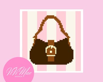 Coach Purse Needlepoint & Cross Stitch Digital Chart Pattern - Instant PDF Download