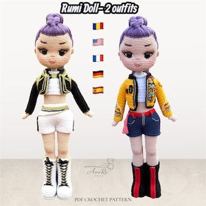 Rumi haakpatroon voor een pop (PDF) – 2 outfits