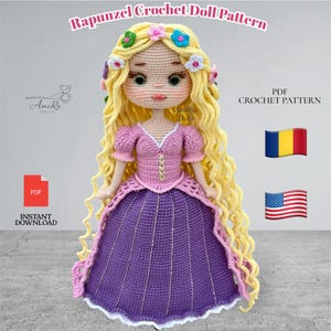 Rapunzel Crochet Doll Pattern – Digital PDF Amigurumi