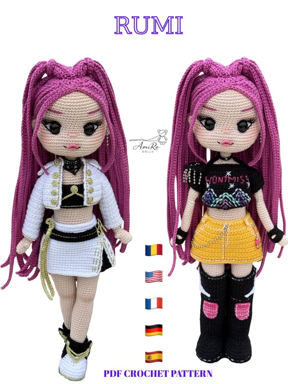 Mira Crochet Doll Pattern PDF – 2 Outfits