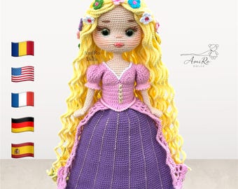 Rapunzel Crochet Doll Pattern – Digital PDF Amigurumi