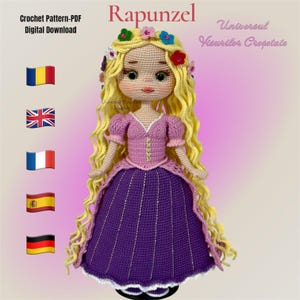 Rapunzel Crochet Doll Pattern – Digital PDF Amigurumi