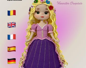 Rapunzel Crochet Doll Pattern – Digital PDF Amigurumi