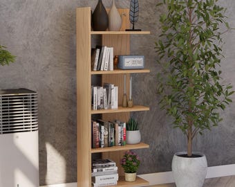 Modern Bookshelf Building Plans: DIY Wooden Bookcase Step By Step (PDF Digital Download)