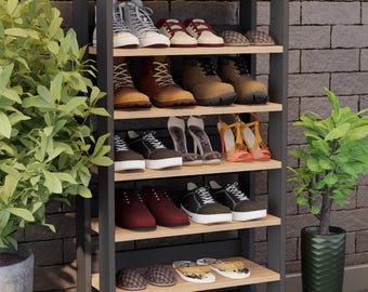 DIY Shoe Rack Plans: Entryway Organizer, Digital Download