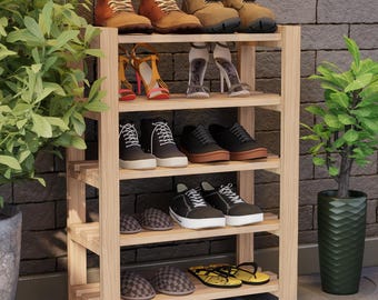DIY Eingangs Schuhregal Blueprint | Organizer aus Holz (PDF-Anleitung)