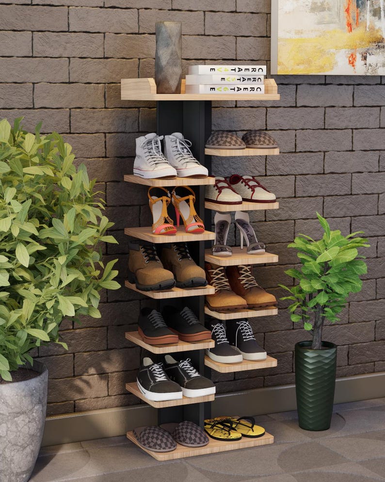 Slipper Rack Design DIY Shoe Rack Plan-blueprint: Easy Shelves, Simple Storage (PDF ...
