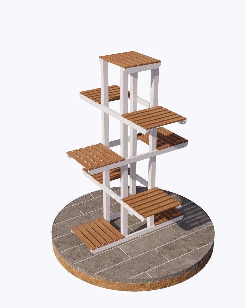 DIY Multi Level Plant Stand Blueprint - Easy Build Guide With Assembly ...