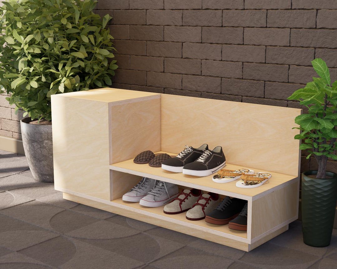 DIY Shoe Rack Blueprint | Entryway Storage Plans (PDF Download) - Etsy