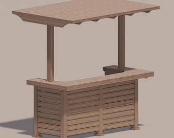 DIY Outdoor Bar Plan | Woodworking Blueprint for Patio Build (PDF)